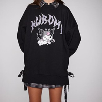 Forever 21 Rhinestone Kuromi Graphic Pullover