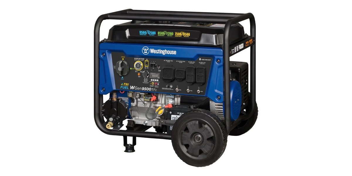 Westinghouse Outdoor Power Equipment 12,500-Peak-Watt Tri-fuel Home Backup Portable Generator