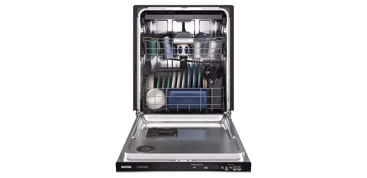 Maytag Eco Series with Pet Pro Sanitization Cycle 24-in Top-Control Built-In Dishwasher With Third Rack Maytag Eco Series with Pet Pro Sanitization Cycle 24-in Top-Control Built-In Dishwasher With Third Rack