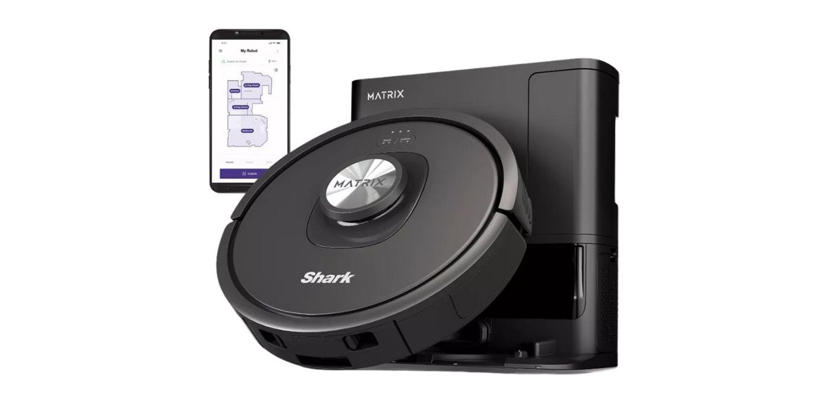  Shark Matrix Self-Empty Robot Vacuum RV2310AE on white background