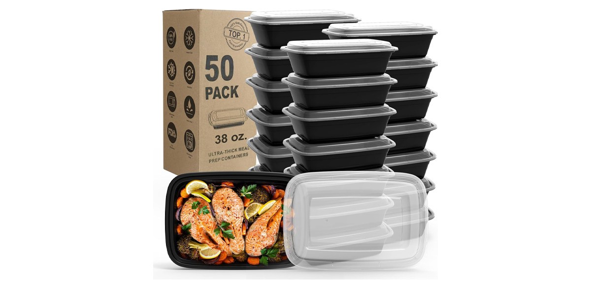 50-Pack Meal Prep Food Storage Containers With Lids