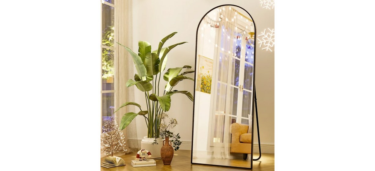BEAUTYPEAK Arched Full Length Floor Mirror