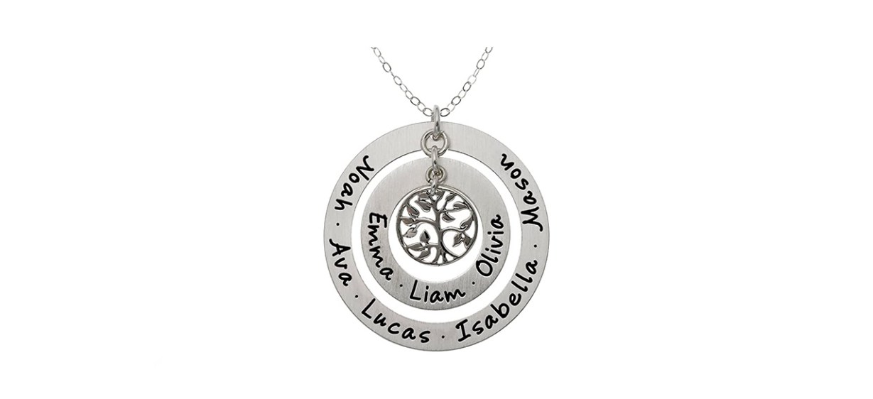 AJs Collection Personalized My Family Tree Necklace AJs Collection Personalized My Family Tree Necklace