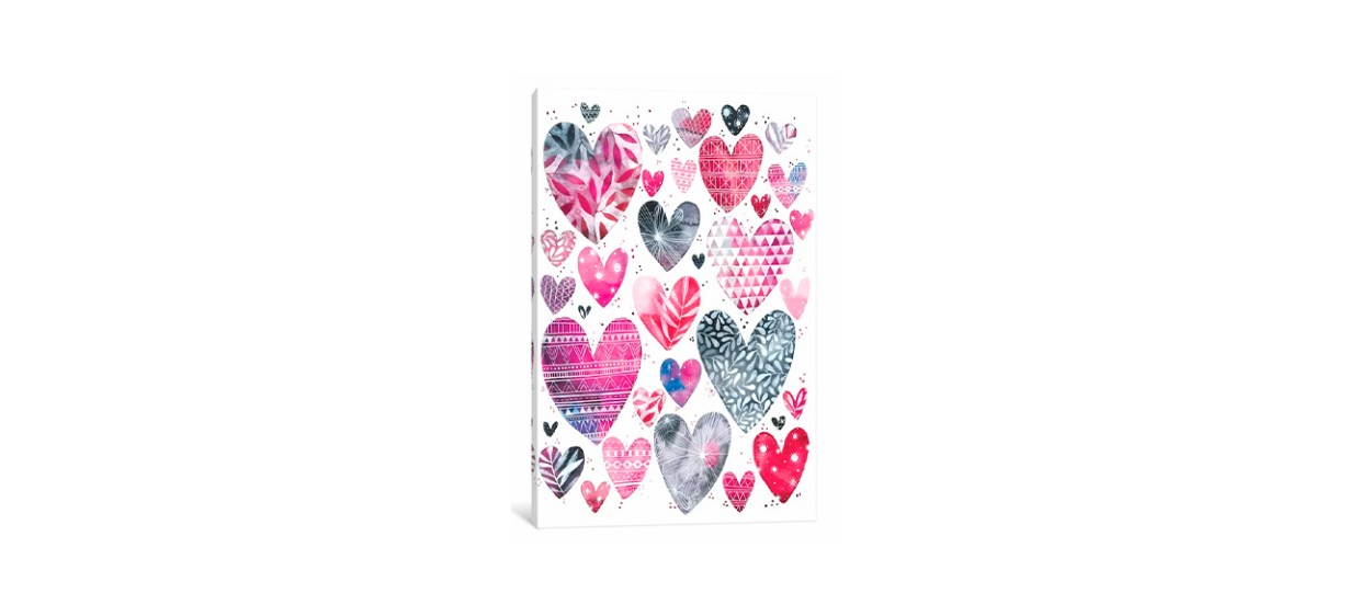 Best East Urban Home Hearts Wrapped Canvas by Ana Victoria Calderon Best East Urban Home Hearts Wrapped Canvas by Ana Victoria Calderon
