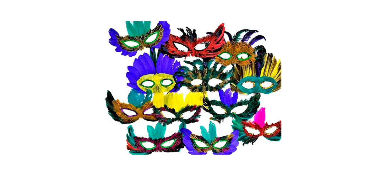 Best Mardi Gras Feather Mask Assortment