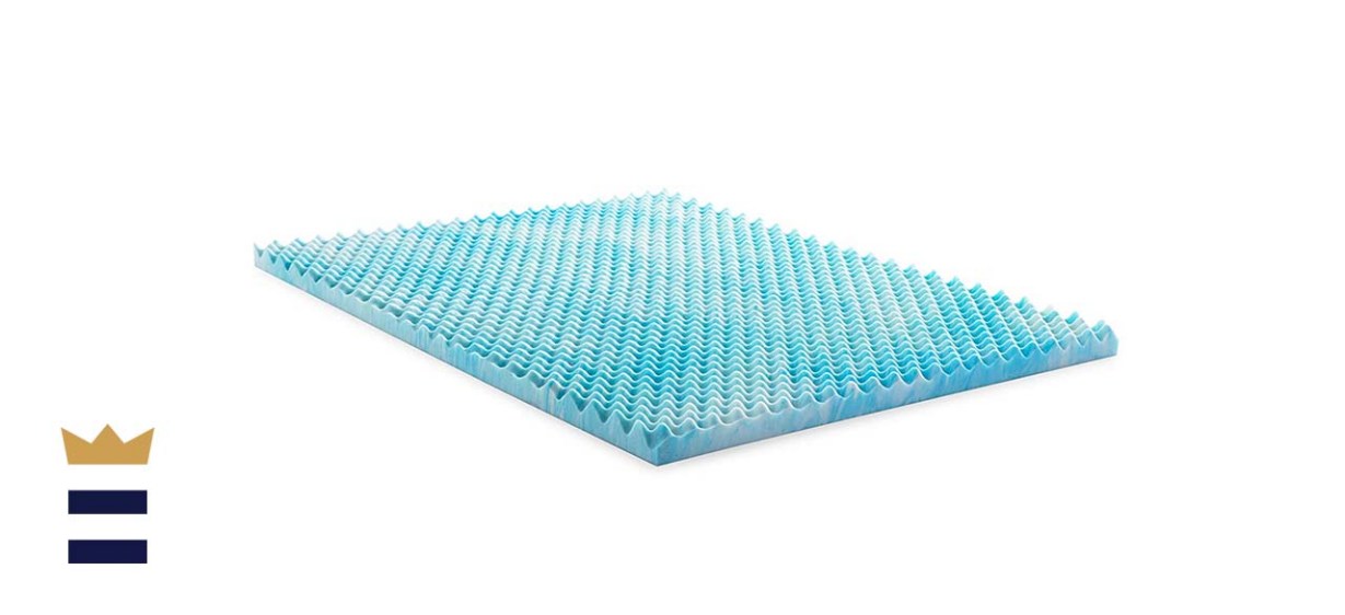 Linenspa 3-inch Convoluted Gel Swirl Mattress Topper