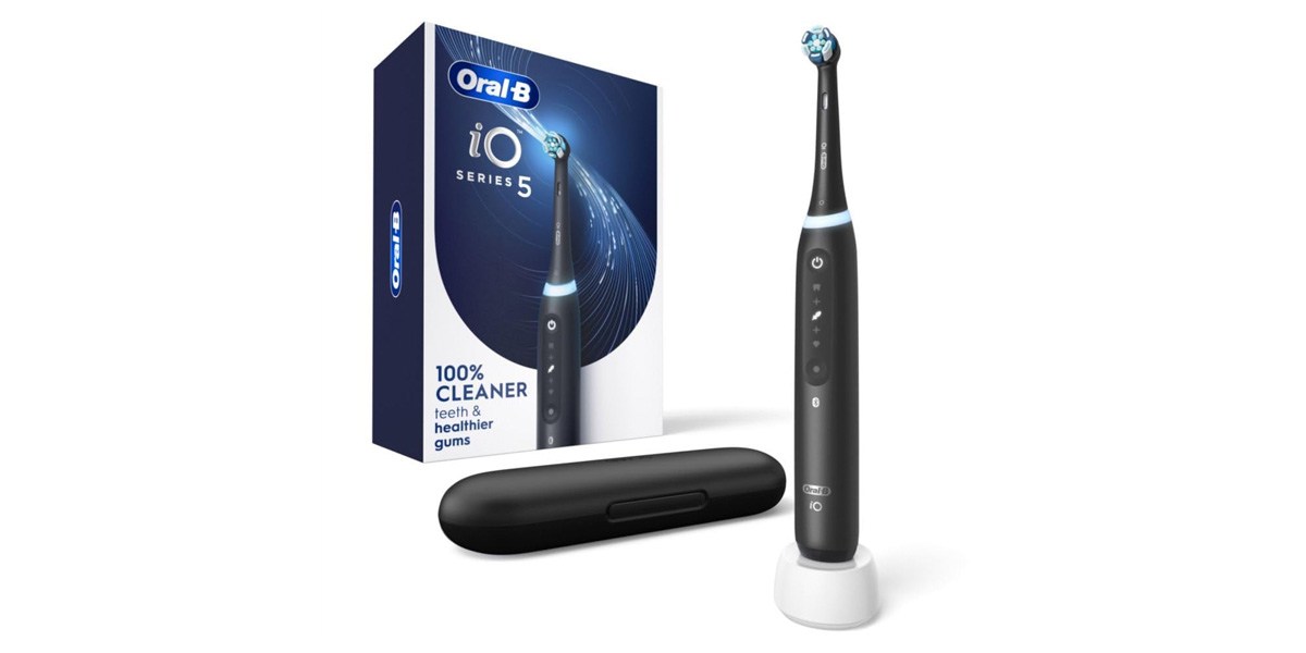 Oral B iO Series 5 Rechargeable Electric Toothbrush on white background