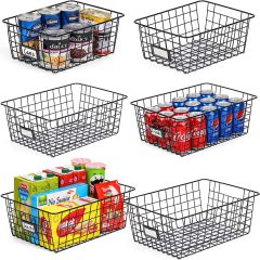 VITEVER 6 Pack Wire Storage Baskets