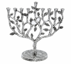 The Dreidel Company Tree of Life 9 Branch Hanukkiah Menorah