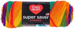 Red Heart Super Saver Yarn-Favorite Stripe