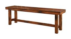 WE Furniture Solid Wood Dark Oak Bench