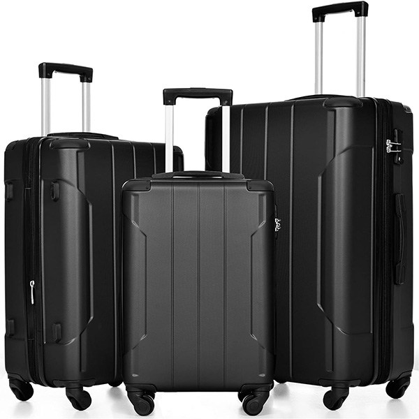 Merax Hardside 3-Piece Luggage Set with Corner Guards