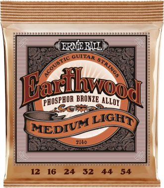 Ernie Ball Earthwood Medium Light Phosphor Bronze Acoustic Guitar Strings