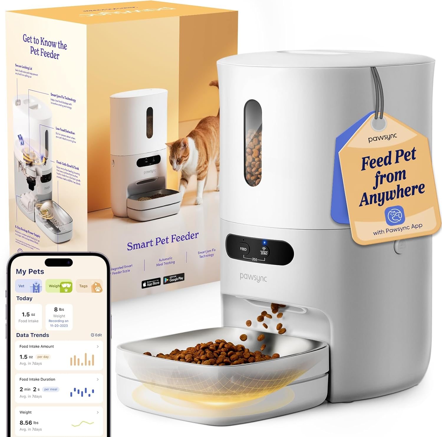 Pawsync Automatic Pet Feeder