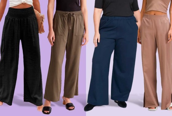Forget leggings — pull-on wide-leg pants are in