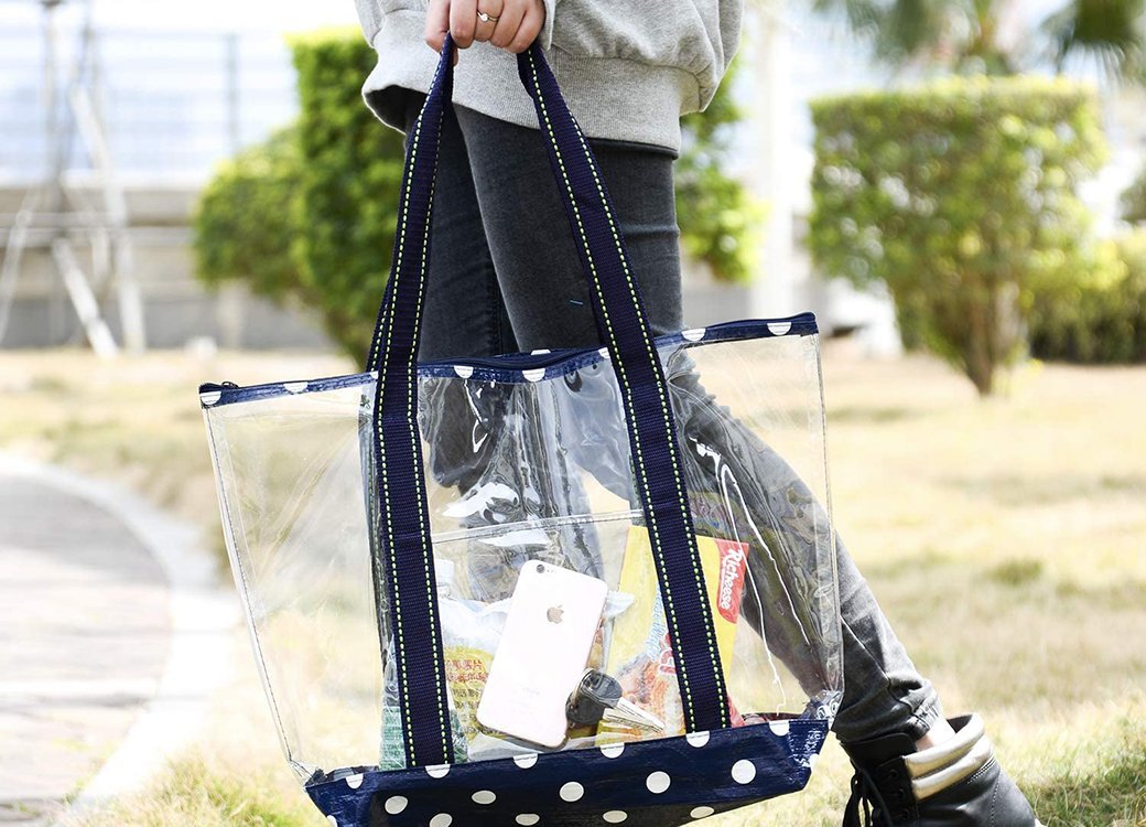 Heavy duty clear discount tote