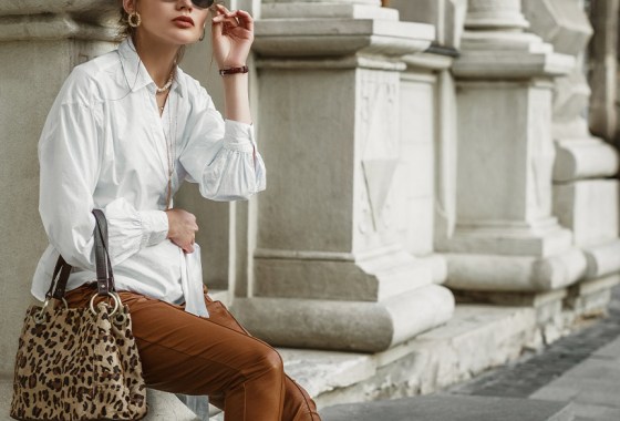 Best brown faux leather pants