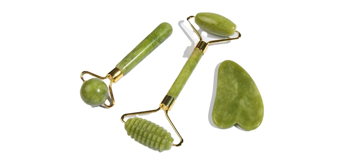 3-in-1 Jade Roller and Gua Sha Facial Kit