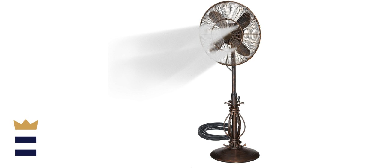 Rustic Outdoor Oscillating Misting Fan