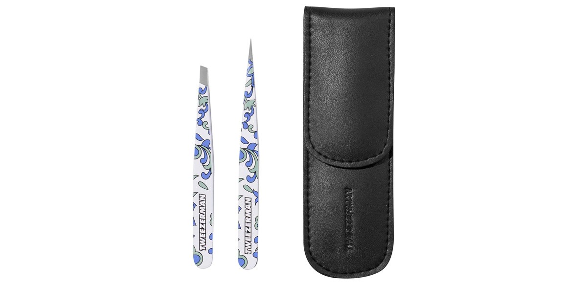 Tweezerman Paisley Petite Point and Slant Tweezer Set