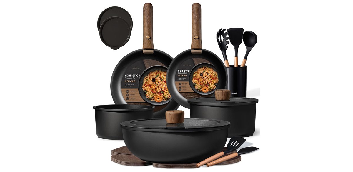 CAROTE 21pcs Pots and Pans Set