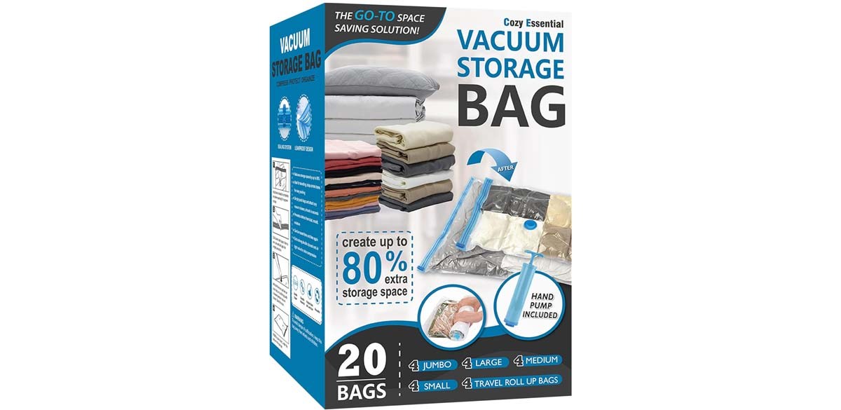 20 Pack Vacuum Storage Bags Space Saver Bags