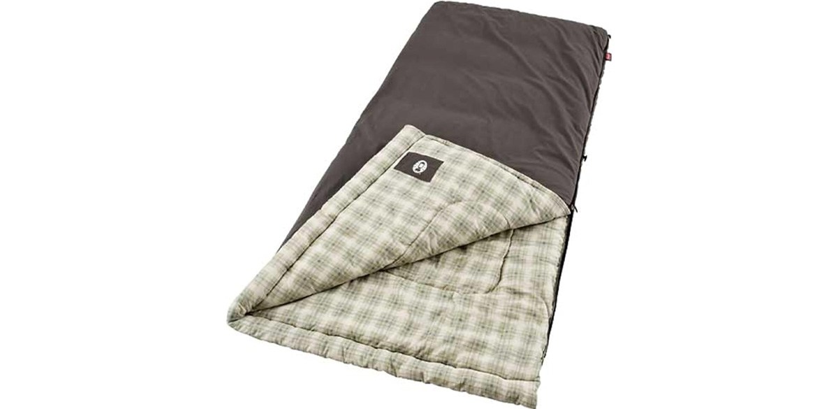 Coleman Heritage Big &amp; Tall 10°F Flannel Sleeping Bag, XL