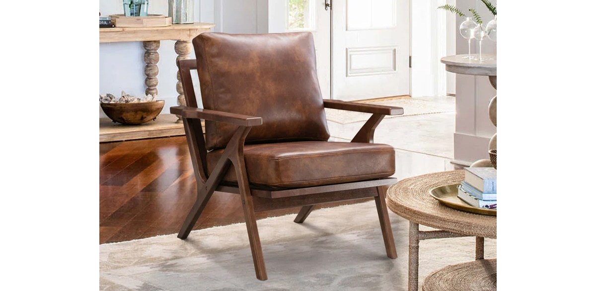 George Oliver Huybert Upholstered Mid Century Modern Retro Armchair