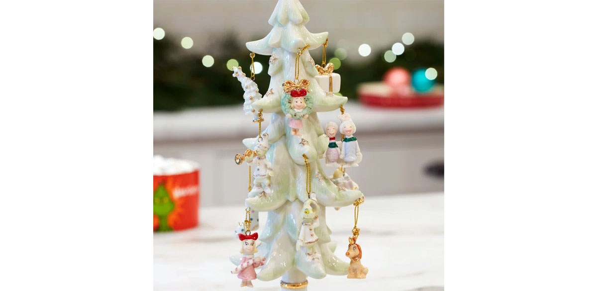 Lenox How Grinch Stole Christmas 12Pc Ornament Tree