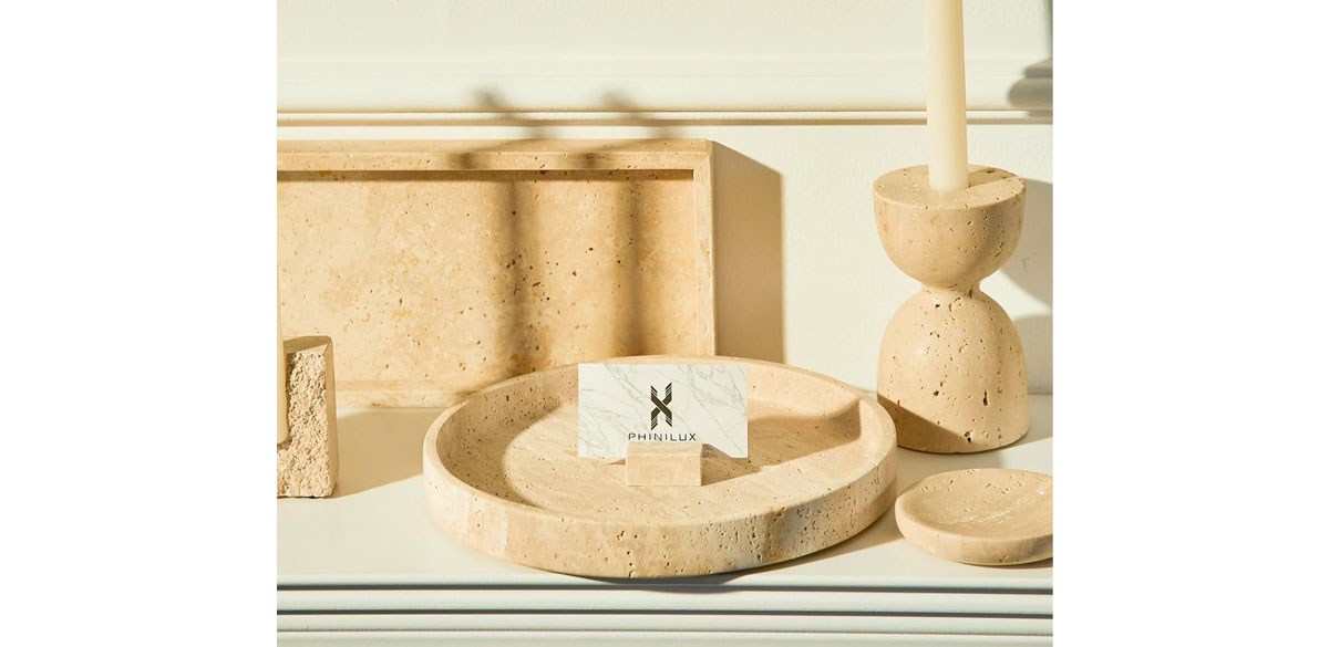 Travertine Marble Vanity Tray