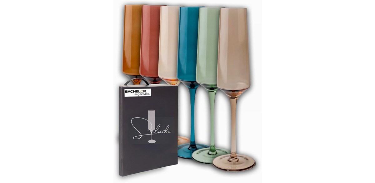 Saludi Colored Champagne Flutes