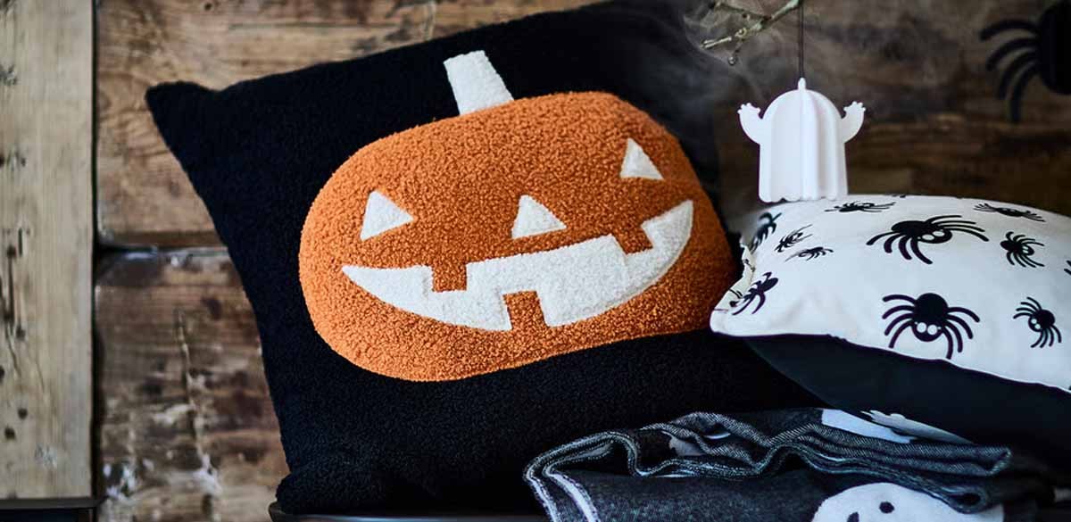 KUSTFYR Cushion cover, pumpkin pattern