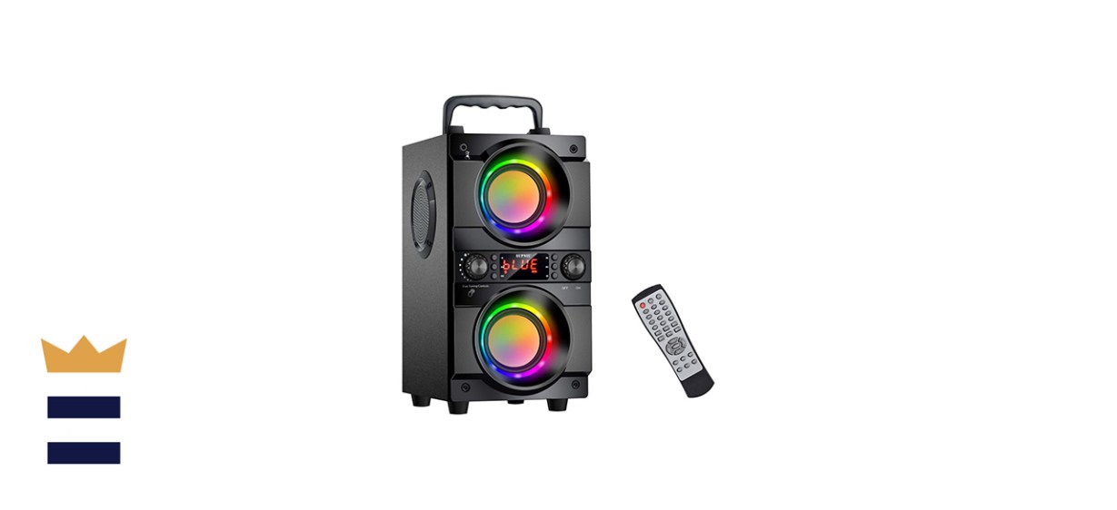 60W (80W Peak) Portable Bluetooth Speaker with Double Subwoofer Heavy Bass