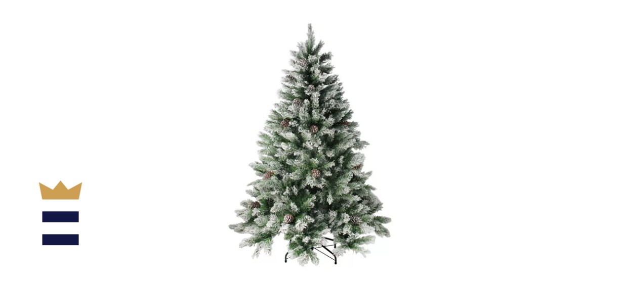 7' Flocked Angel Pine Artificial Christmas Tree