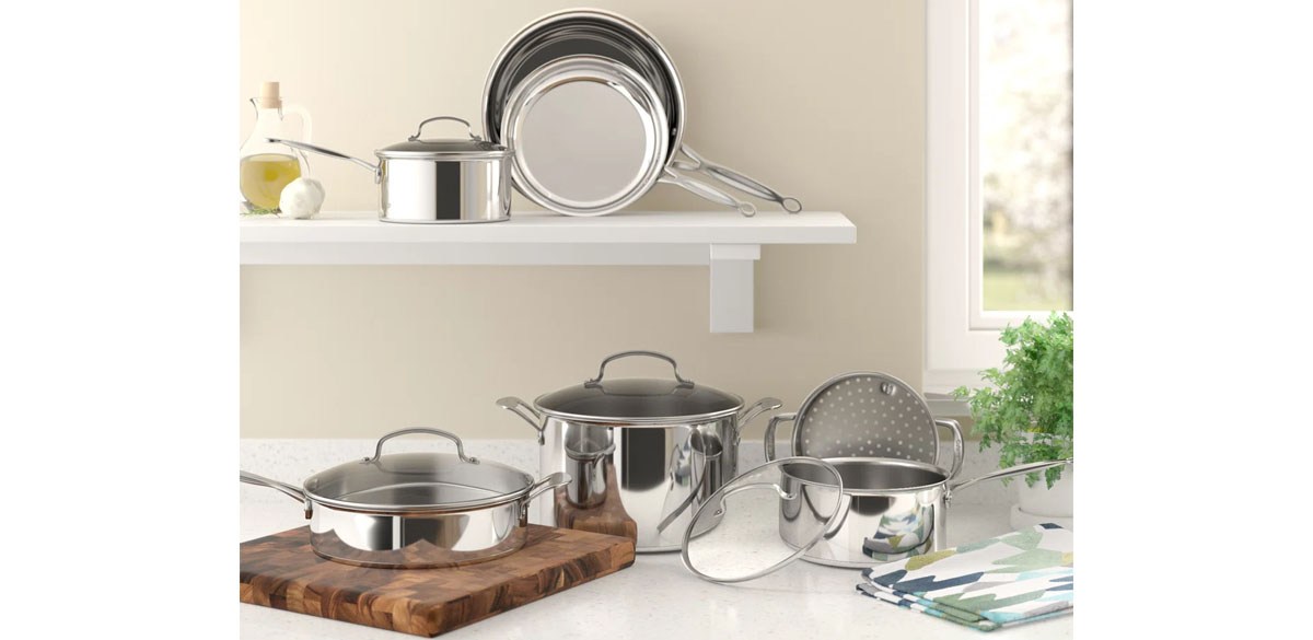 Cuisinart Chef's Classic 11 Piece Stainless Steel Cookware Set