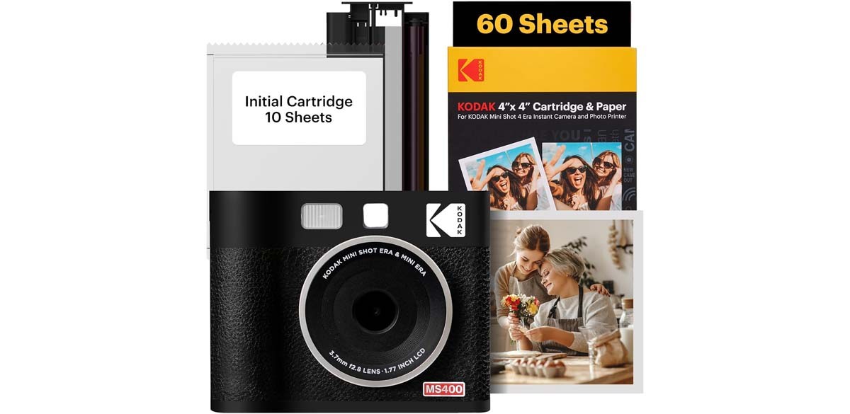 KODAK Mini Shot 4 ERA 4PASS 2-in-1 Instant Camera and Photo Printer