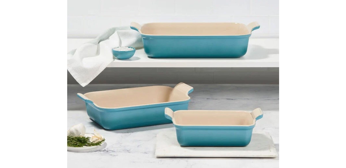Le Creuset Heritage 3-Piece Rectangular Baking Dish Set