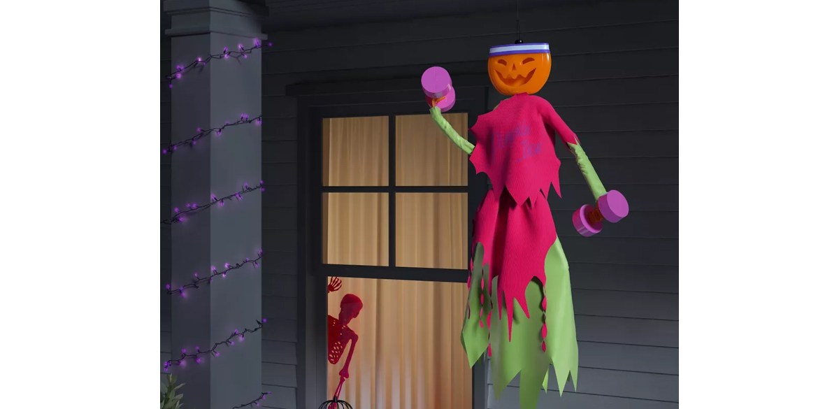 Lewis &amp; Friends™ 40inch Lit Talking Pumpkin Iron Lewcy