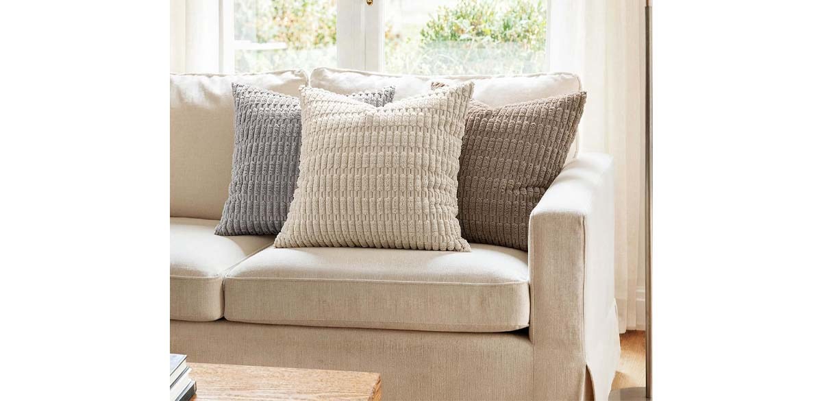 MIULEE Corduroy Decorative Throw Pillow Covers