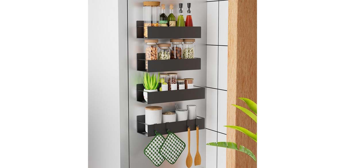 Magnetic Spice Storage Rack Organizer for Refrigerator