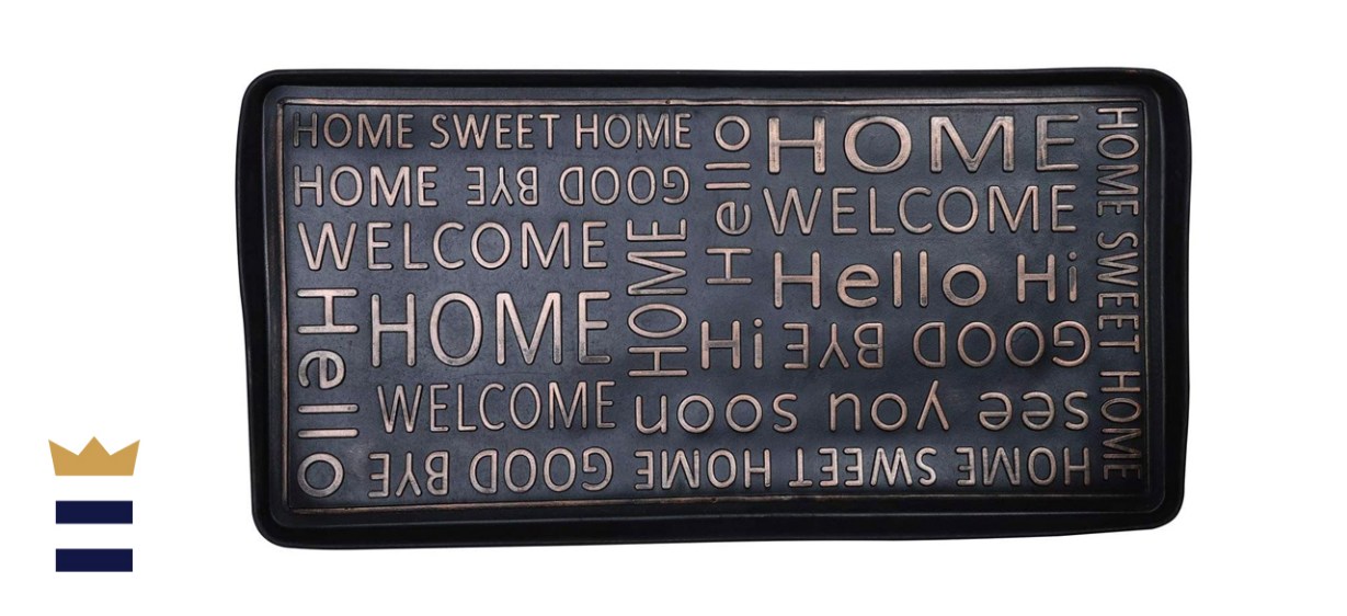 Art &amp; Artifact Hello Goodbye Boot Tray 32” x 16”