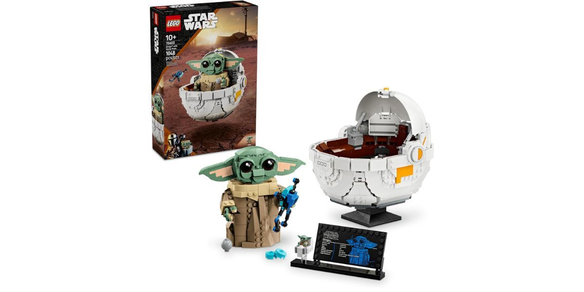 LEGO Star Wars Grogu with Hover Pram Building Toy Set
