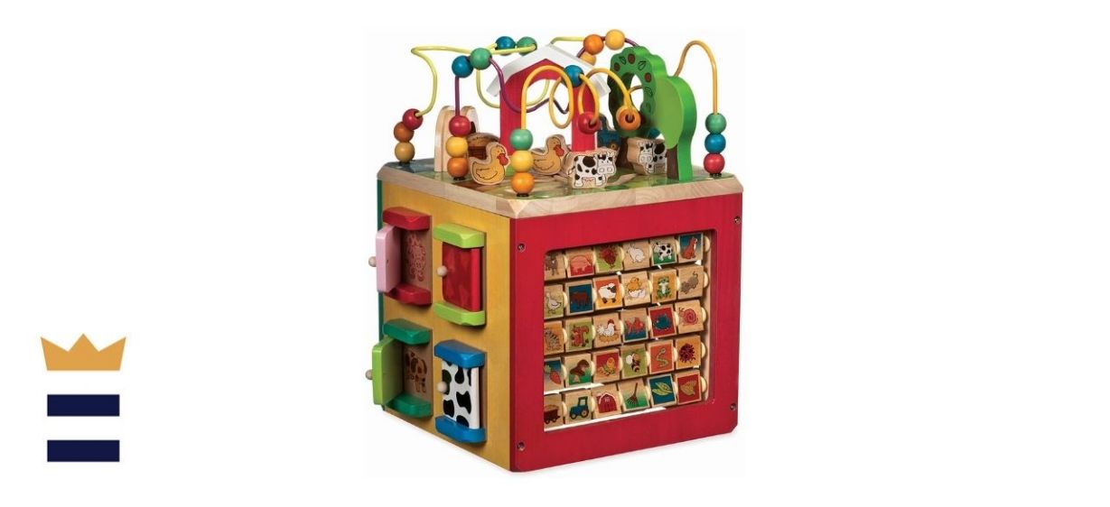 Battat Farm Animals Wooden Activity Cube