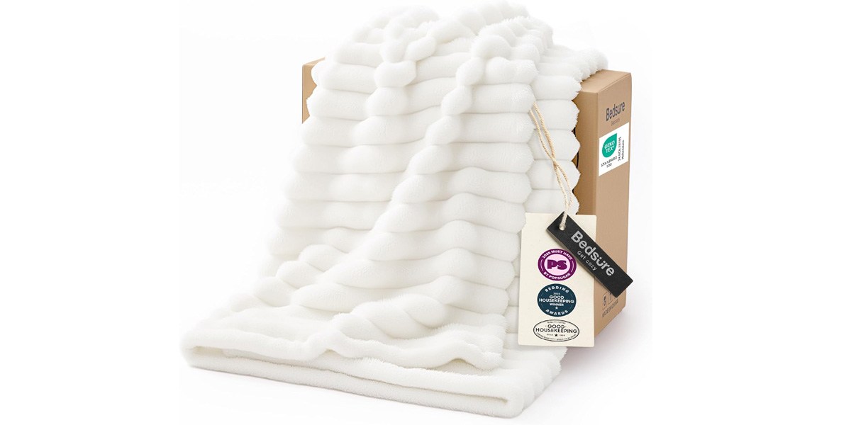 Bedsure GentleSoft White Throw Blanket