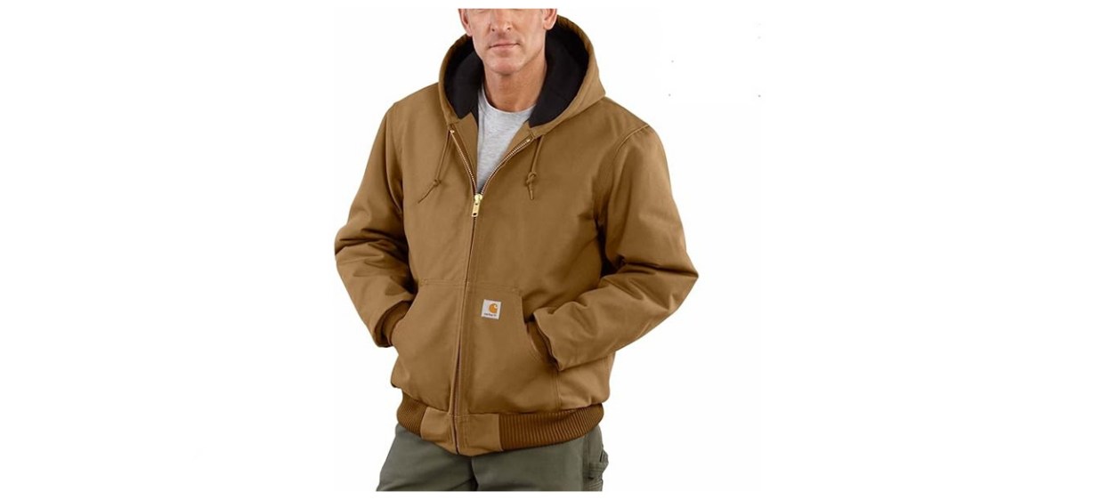 Carhartt Flannel-Lined Duck Active Jacket on white background