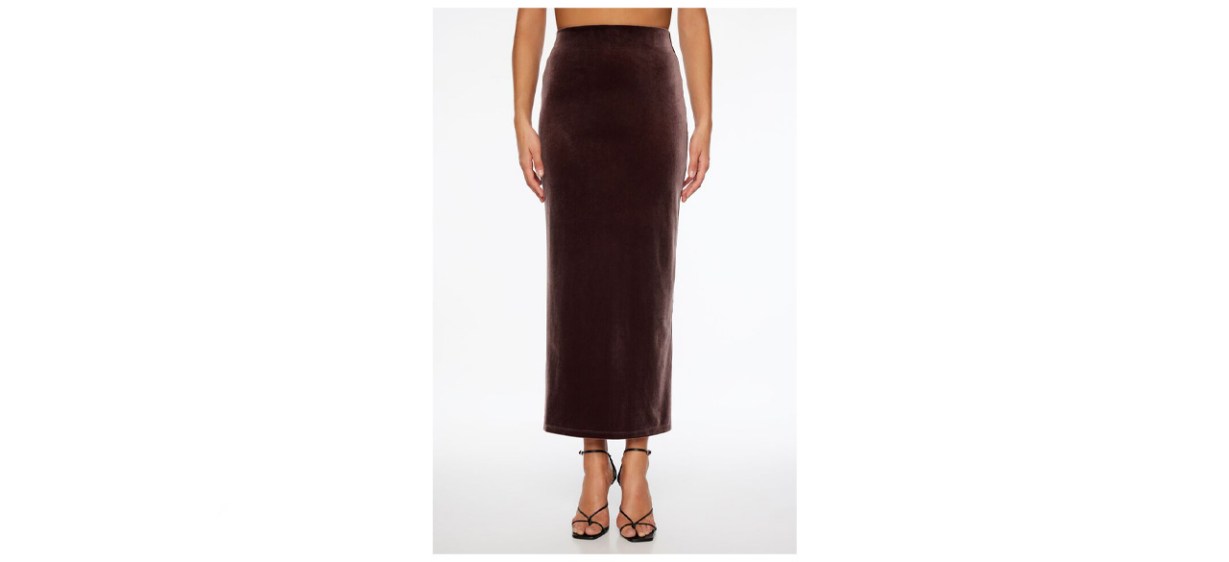 Dynamite Arya Velvet Tube Maxi Skirt