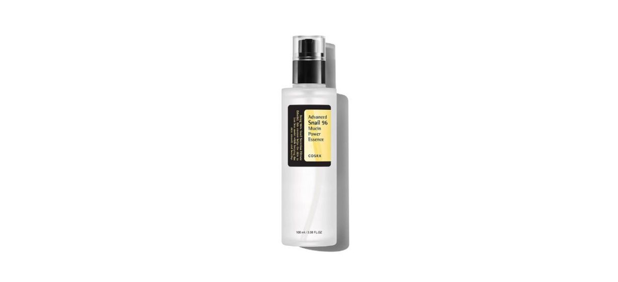 COSRX Snail Mucin 96% Power Repairing Essence in a clear bottle