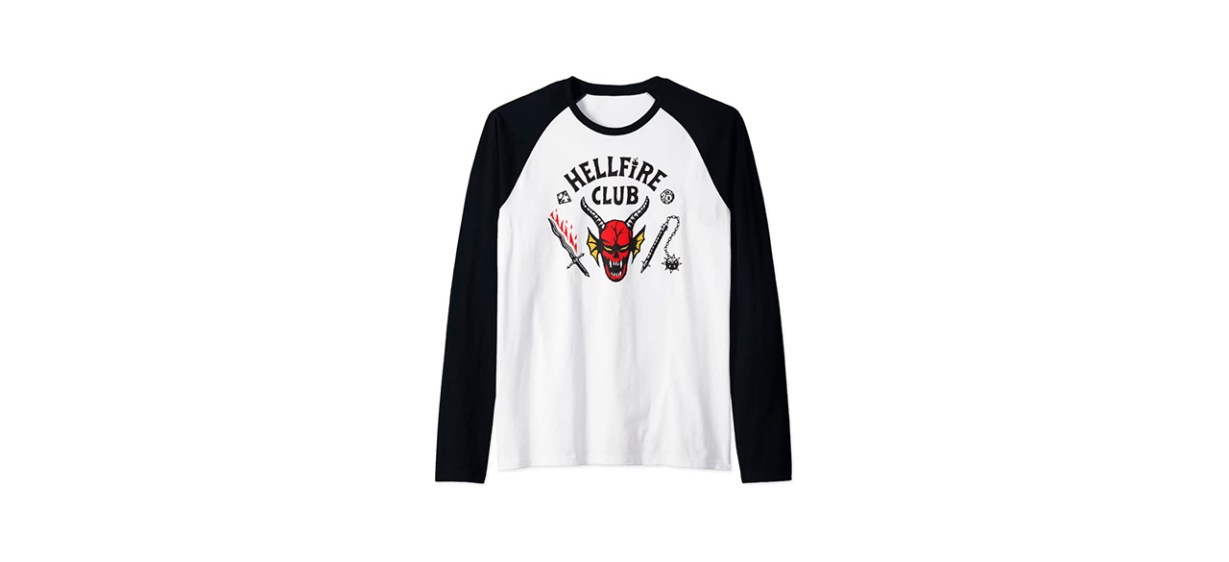 Best Eddie Munson Hellfire Club Logo Raglan Baseball Tee
