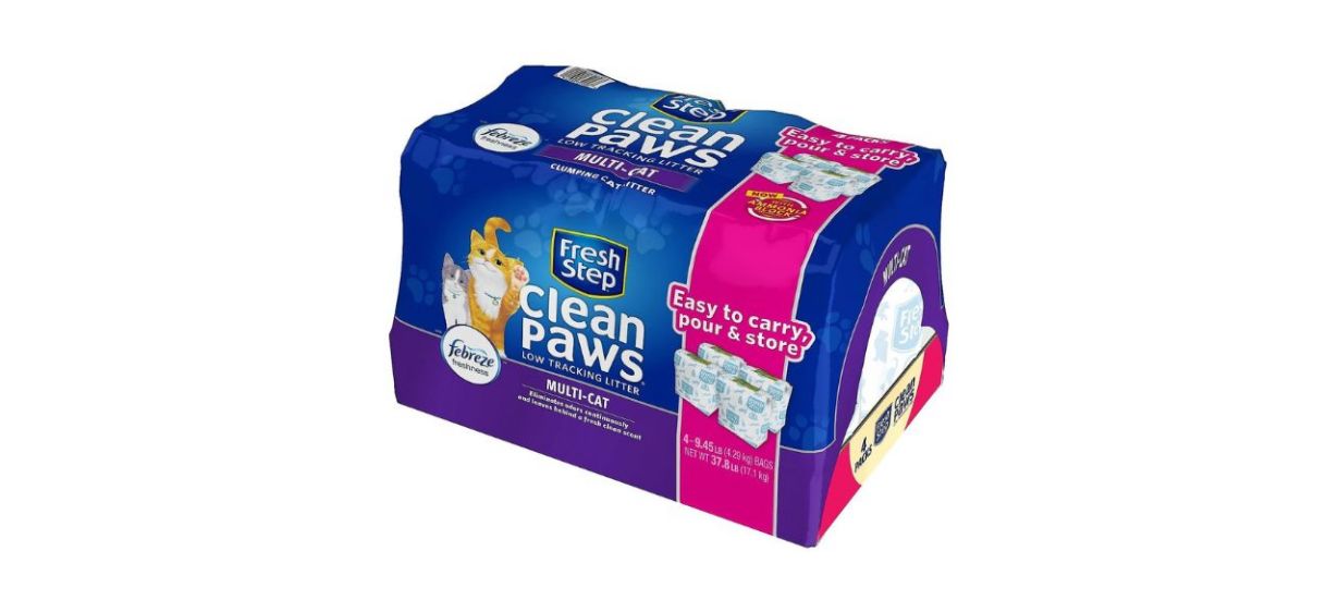 37.8-lb Fresh Step Clean Paws Multi-Cat Scented Clumping Clay Cat Litter