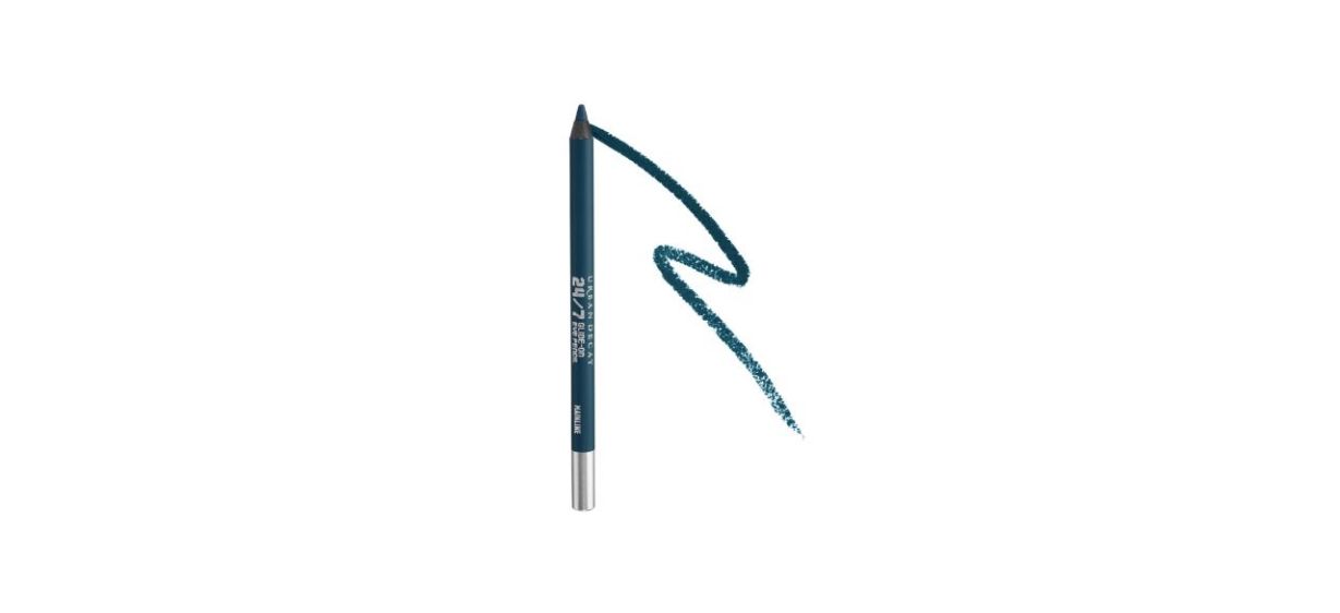 Urban Decay Cosmetics 24/7 Glide-On Waterproof Eyeliner Pencil in the color &quot;mainline,&quot; which is a dark matte greenish-blue
